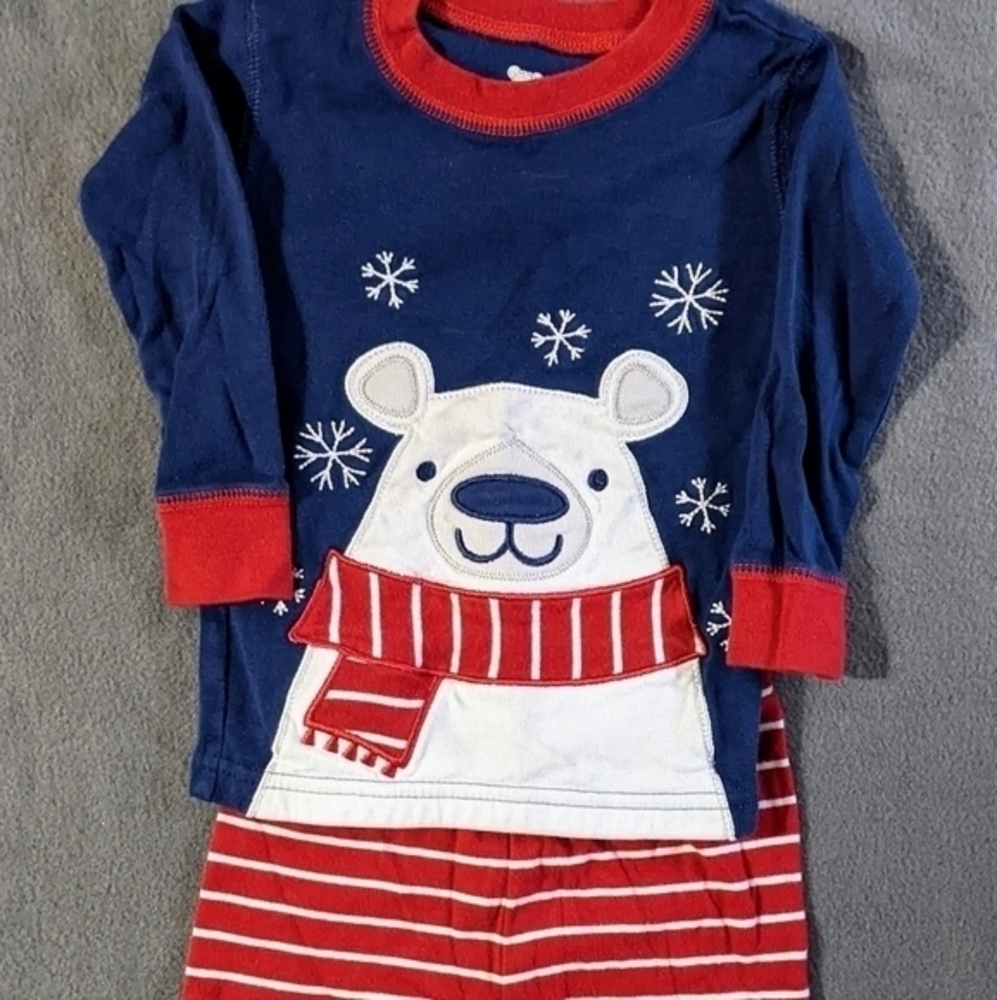 Boys polar bear snowflake 2 piece snug fit pajamas Koala kids size 18 months